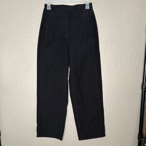 Aritzia Wilfred Free Black high-rise straight leg twill Pants
